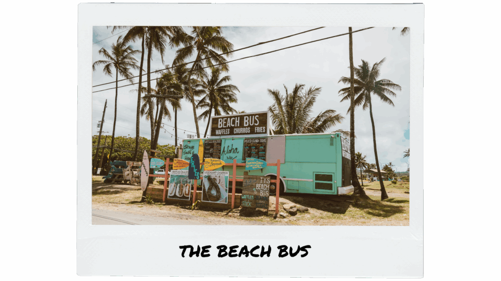 the beach bus kahuku polaroid